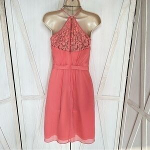 💋 Lace Halter Top Brides maid 👗 parfait coral 🪸 4